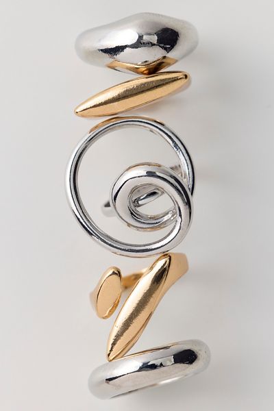 Elena Mixed Metal Rings Set
