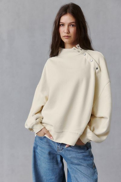 Out From Under In A Snap Fleece Mockneck Pullover