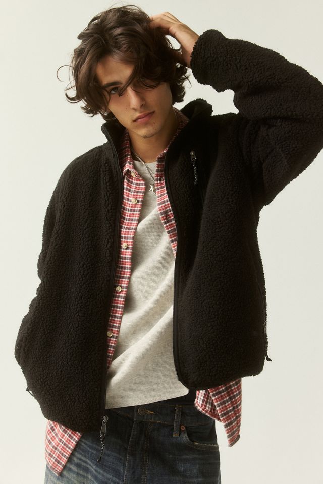 BDG Solid Polar Fleece Zip-Up Jacket #1