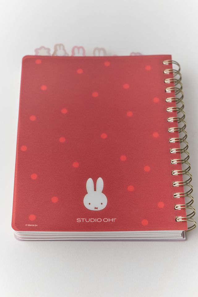 Miffy Maroon Muse UO Exclusive Tabbed Spiral Notebook #3