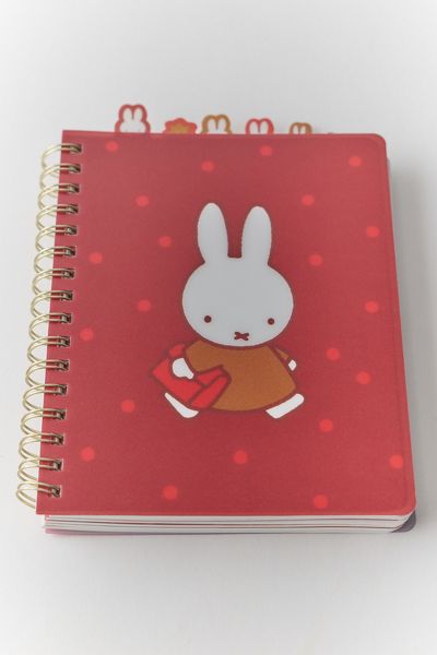 Miffy Maroon Muse UO Exclusive Tabbed Spiral Notebook