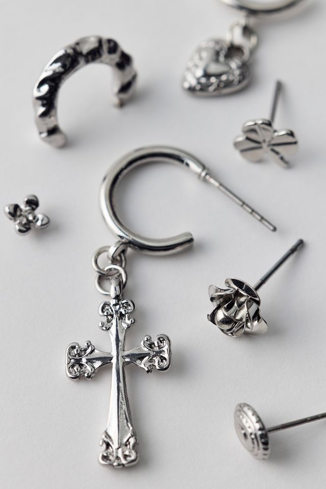 Audrey Cross & Rose Multi Earrings Set #1