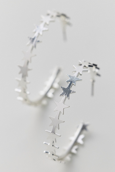 Elena Star Hoop Earrings