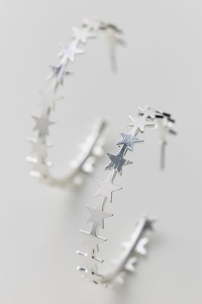 Elena Star Hoop Earrings
