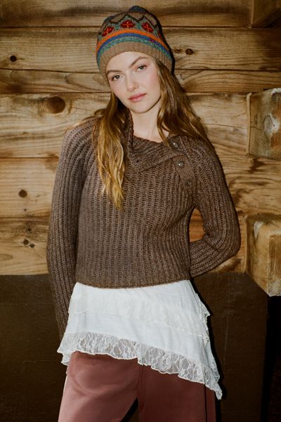 Chandail asymétrique à col entonnoir Glacier Grace BDG