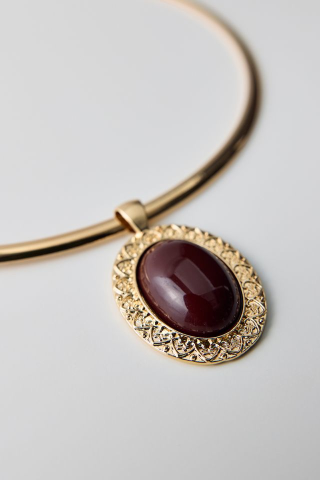 Lola Pendant Metal Wire Choker Necklace #1