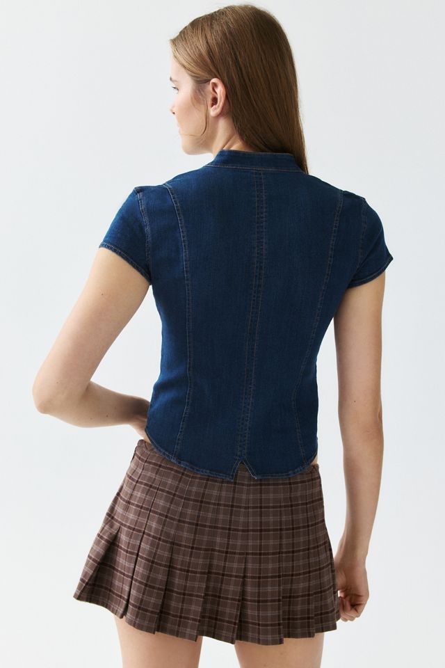BDG Tori Denim Short Sleeve Frog Fastening Shirt #3