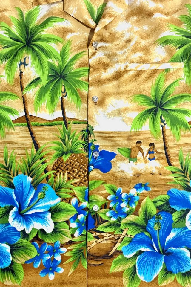 Vintage 1960's Sears Tropical Camp Collar Shirt #2
