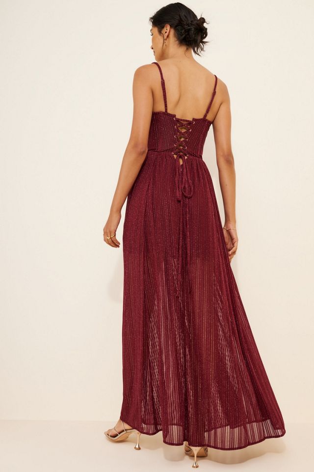 Dress Forum Metallic Corset Maxi Dress #1