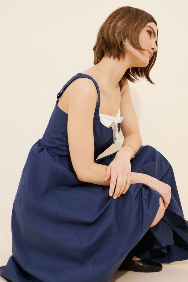 Lulu's Frankie Bow Front Poplin Dress #2