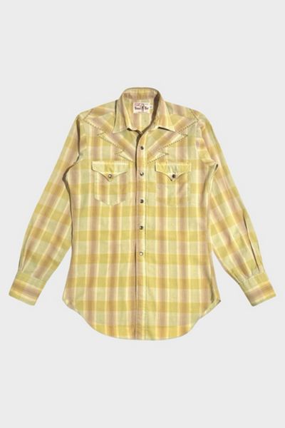 Vintage 1950's Levi's Plaid Western Pearl Snap Shirt