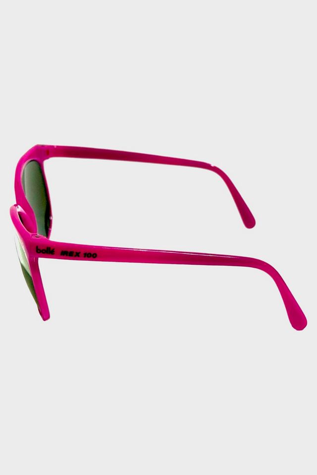 Vintage 1980’s Bollé Pink Acetate Irex 100 Mirrored Lense Sunglasses #2
