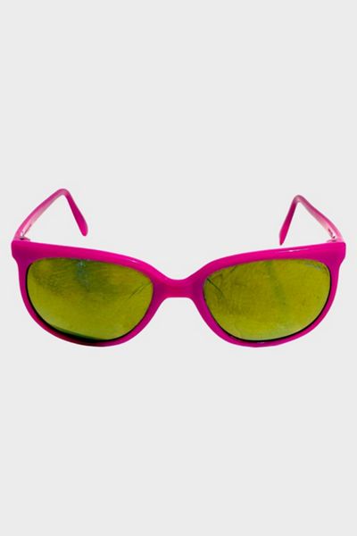 Vintage 1980’s Bollé Pink Acetate Irex 100 Mirrored Lense Sunglasses