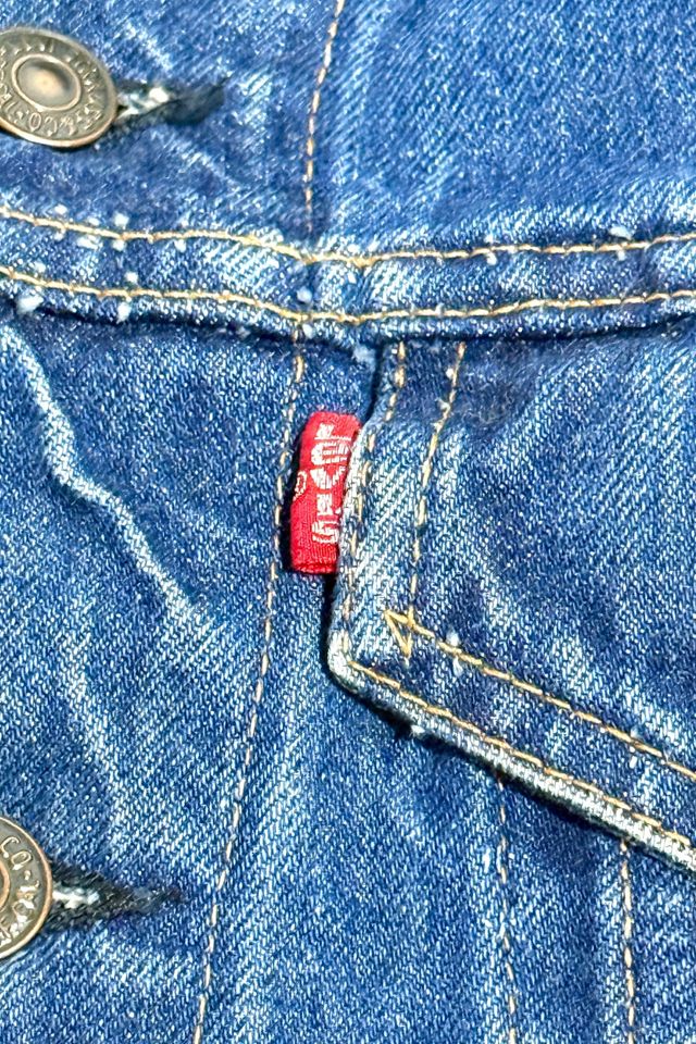 Vintage 1970’s Levi’s X Skateboarder Magazine Hand Embroidered Denim Trucker Jacket #4