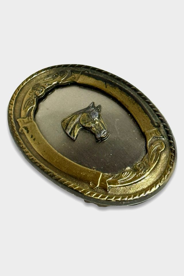 Vintage 1970's Horse Emblem Belt Buckle #1