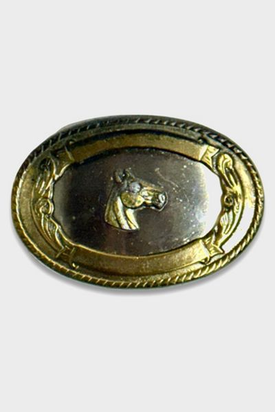 Vintage 1970's Horse Emblem Belt Buckle