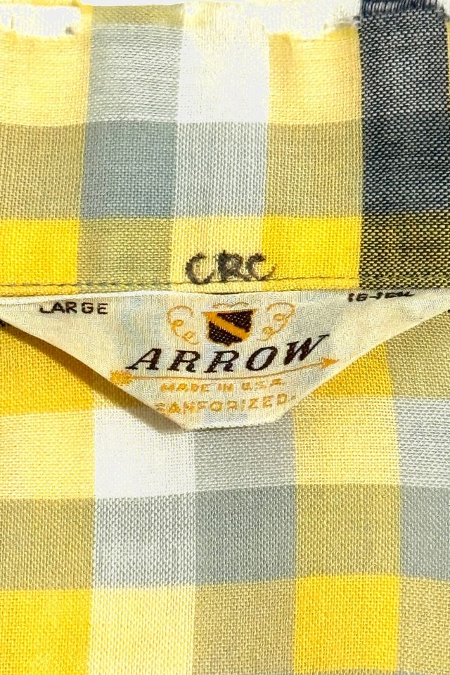 Vintage 1940’s Arrow Cropped Selvedge Plaid Shirt #2