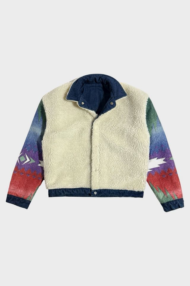 Vintage 1970’s Southwestern Reversible Sherpa Lined Denim Trucker Jacket #1