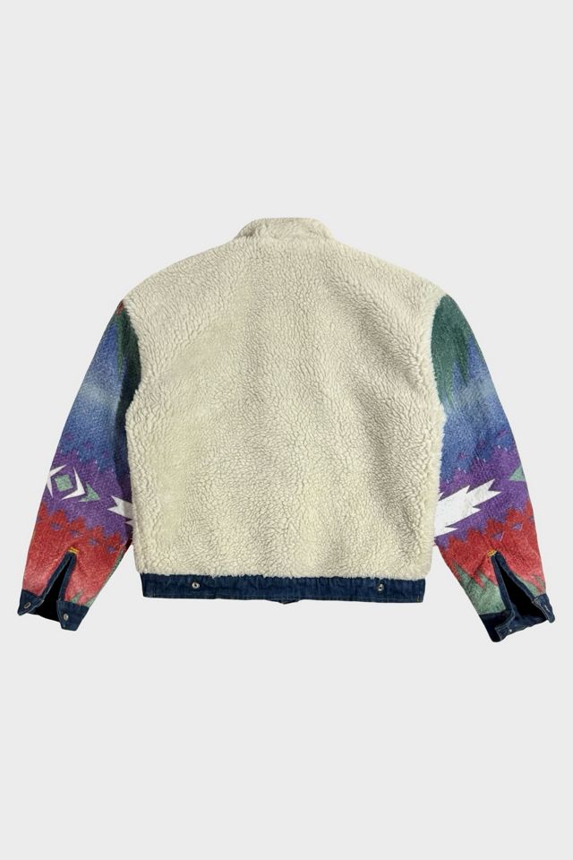 Vintage 1970’s Southwestern Reversible Sherpa Lined Denim Trucker Jacket #2