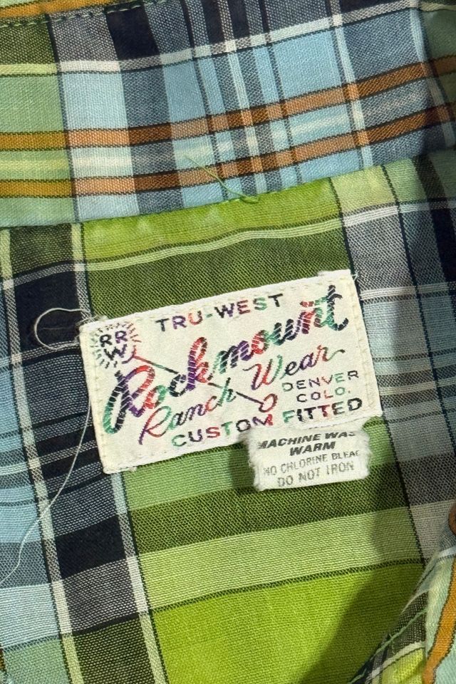 Vintage 1970’s Rockmount Ranch Wear Plaid Western Pearl Snap Shirt #2