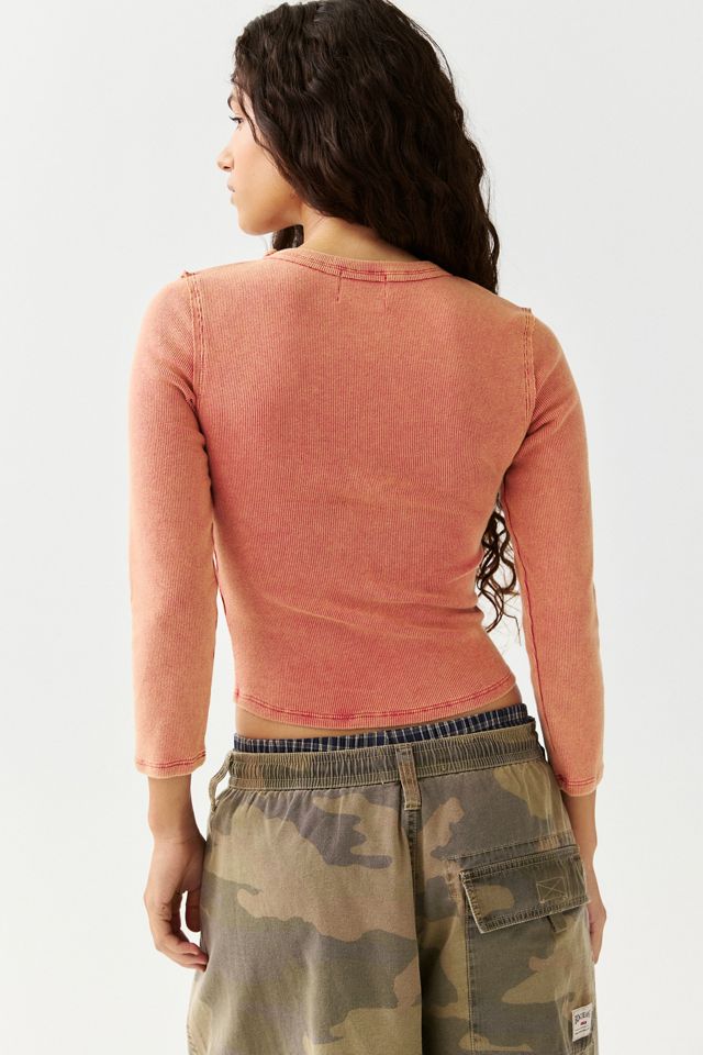 BDG Bella Three Quarter Sleeve Asymmetric Button Front Cardigan #3