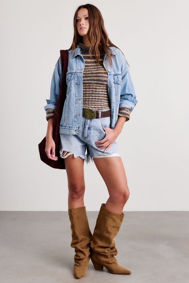 BDG Sammi Spacedye Stripe Slim Hooded Sweater #1