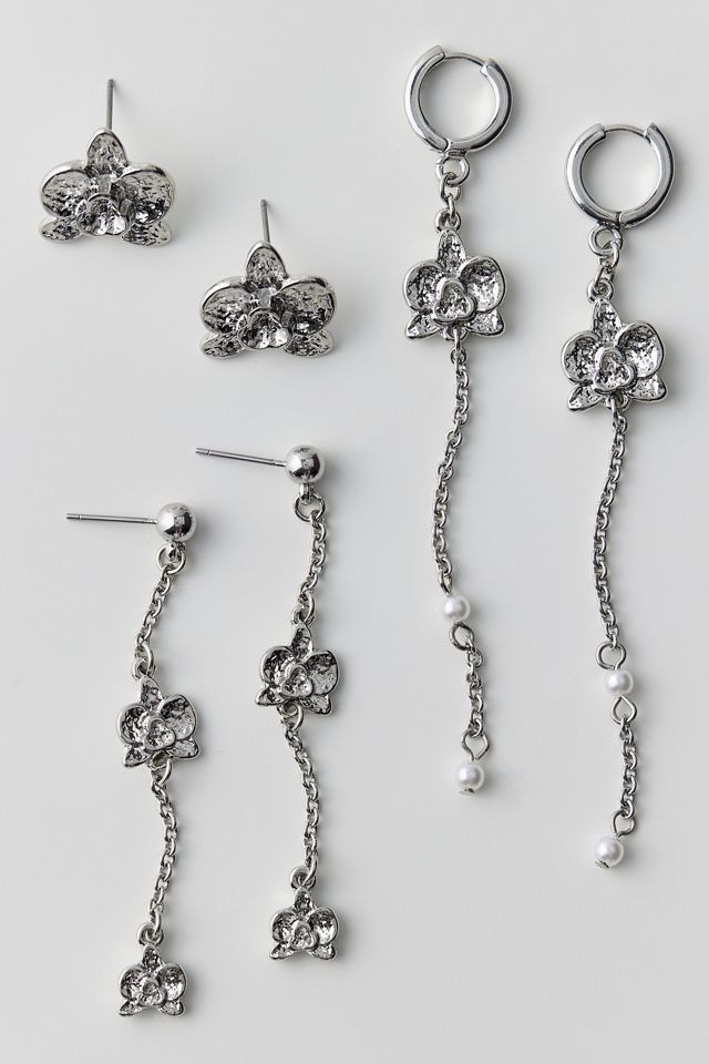 Lotus Dangle Earrings Set #1
