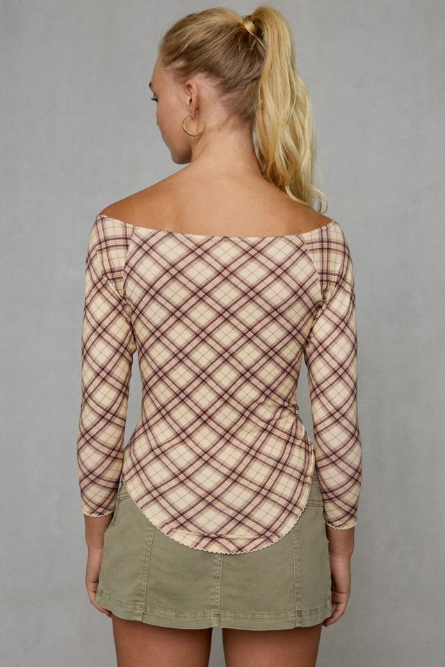 Out From Under Lina Curved Hem 3/4 Sleeve Boatneck Tee #3