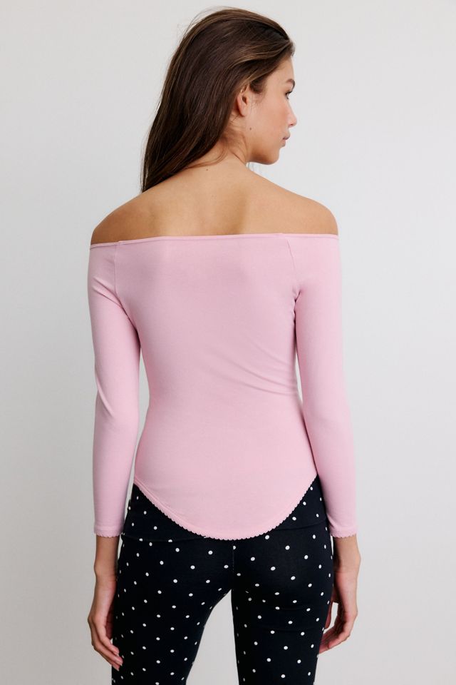 Out From Under Lina Curved Hem 3/4 Sleeve Boatneck Tee #2