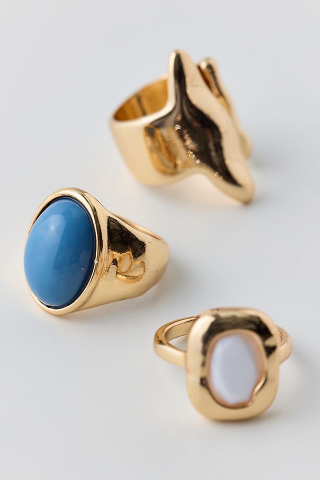 Chunky Stone Rings Set #1