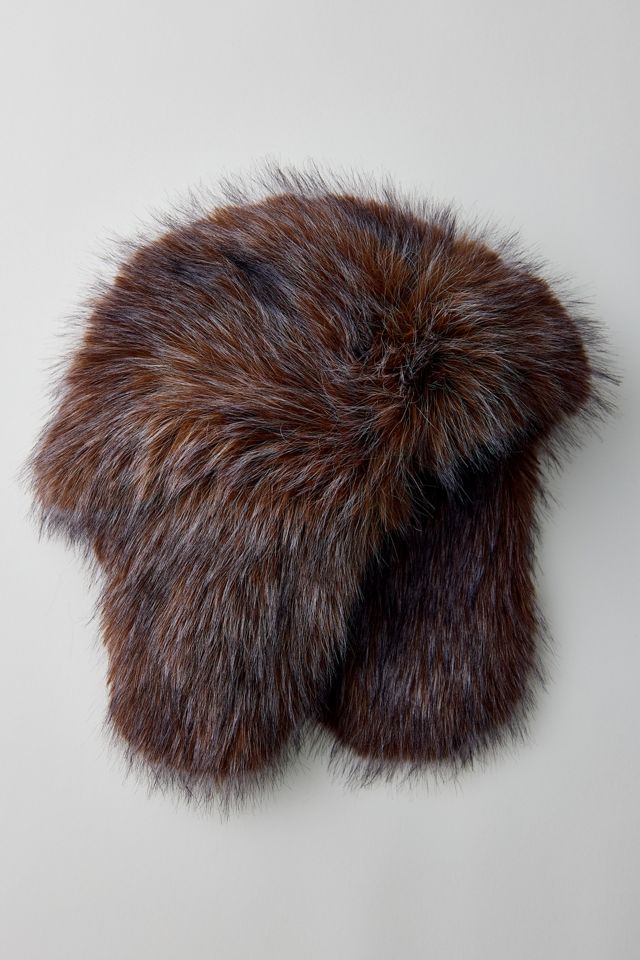 Blue Tip Faux Fur Trapper Hat #1