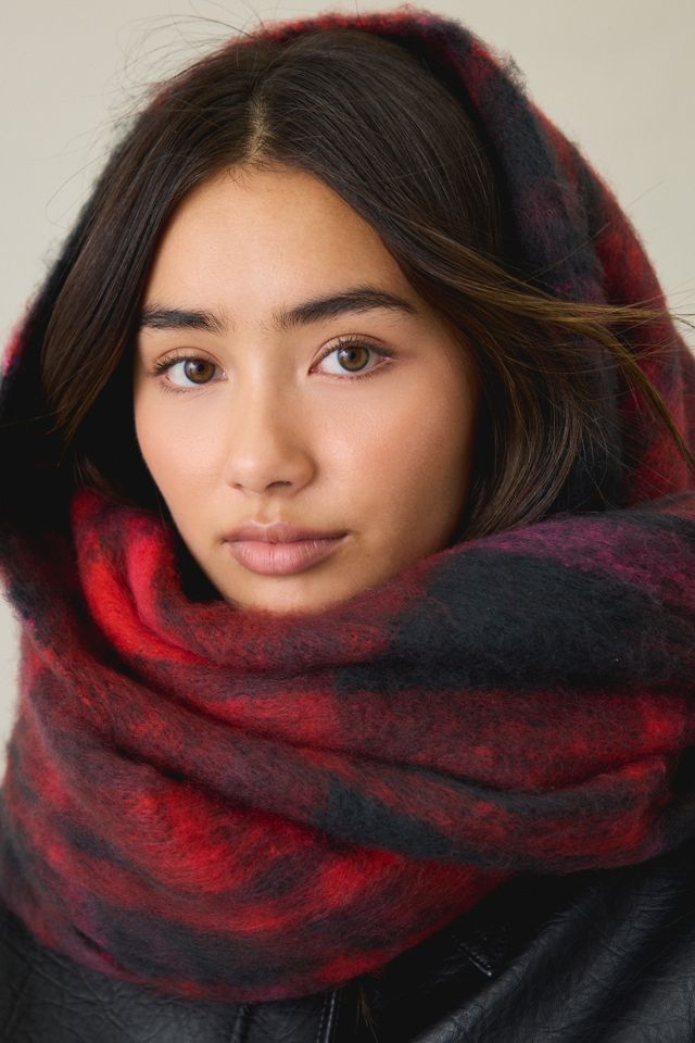 Cleo Tartan Plaid Blanket Scarf #1