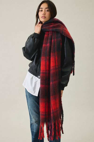 Cleo Tartan Plaid Blanket Scarf