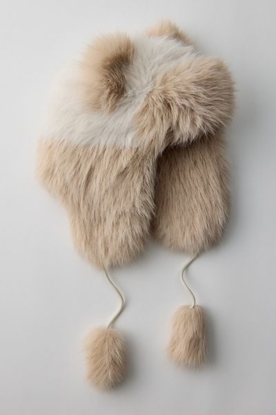 Plush Faux Fur Ear Trapper Hat