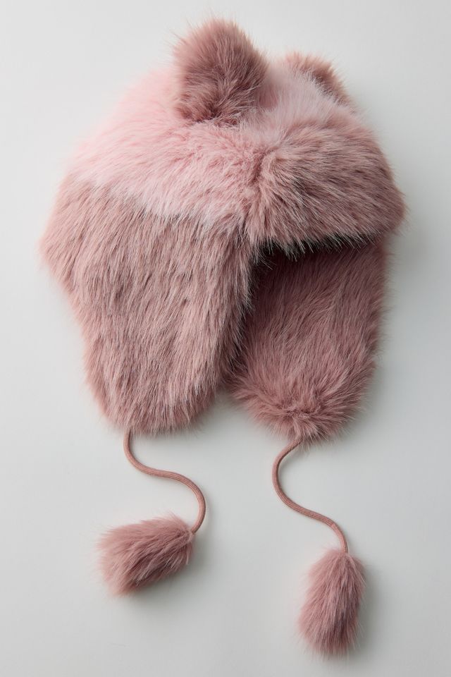 Plush Faux Fur Ear Trapper Hat #1
