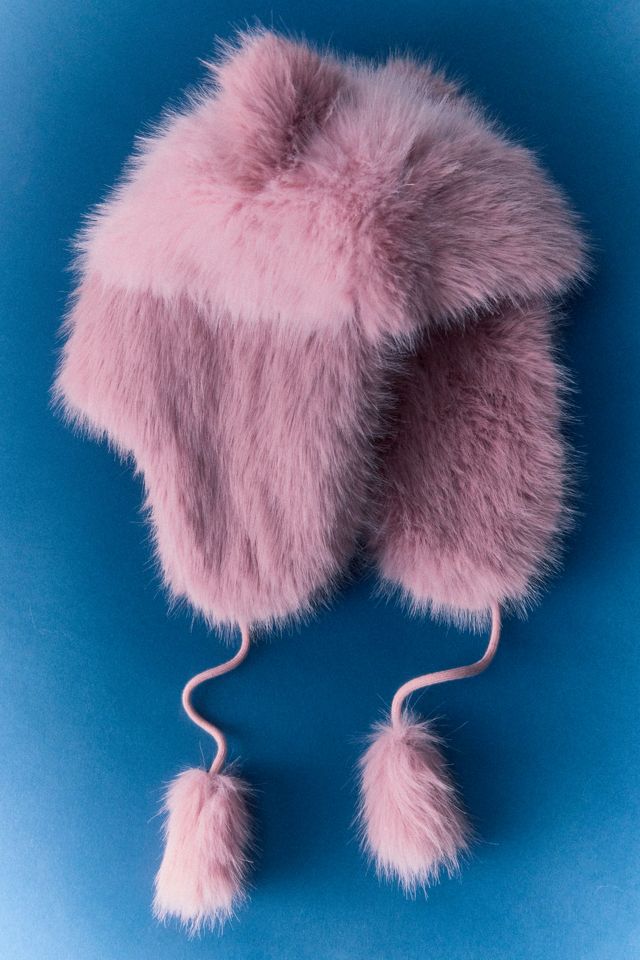 Plush Faux Fur Ear Trapper Hat #4