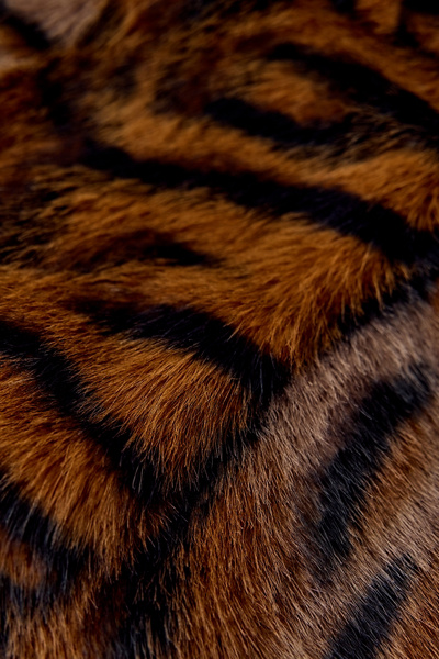 Tiger Pattern Faux Fur Trapper Hat