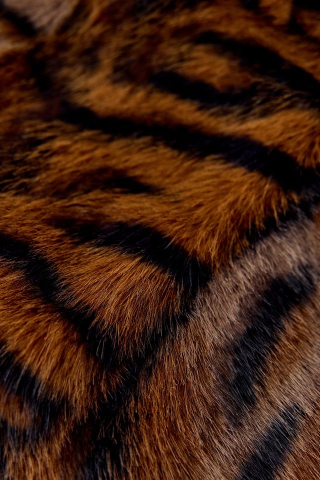 Tiger Pattern Faux Fur Trapper Hat #2