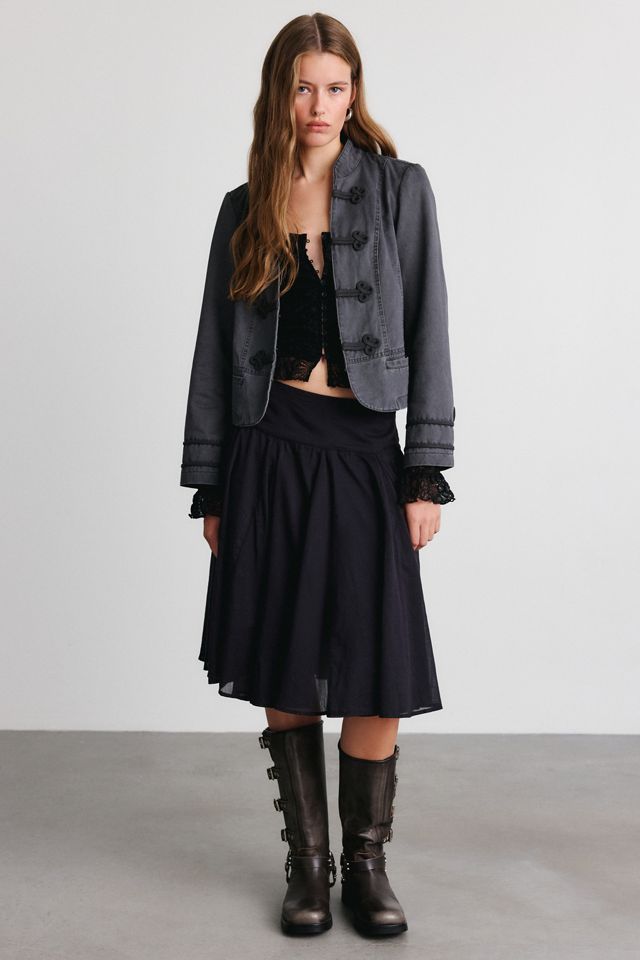 Kimchi Blue Angelina Ruffle Lace Cropped Cardigan #2