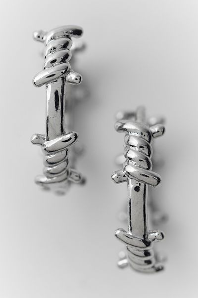 Barbed Wire Hoop Earrings