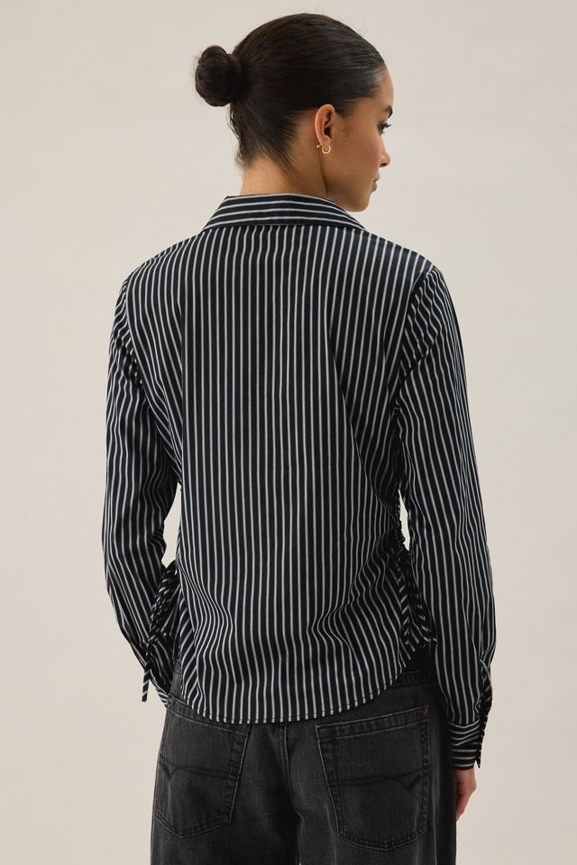 BDG Joanna Tailored Side-Tie Button-Down Shirt #3