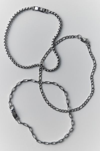 Box Chain Bracelets Set