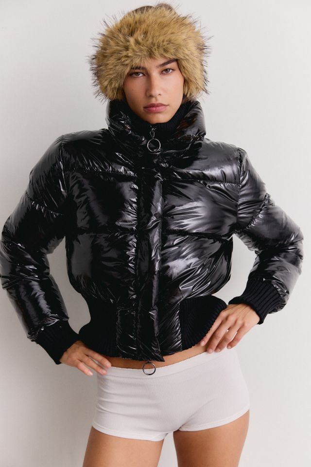 BDG Fireside Cropped Funnel Neck Puffer Jacket #1