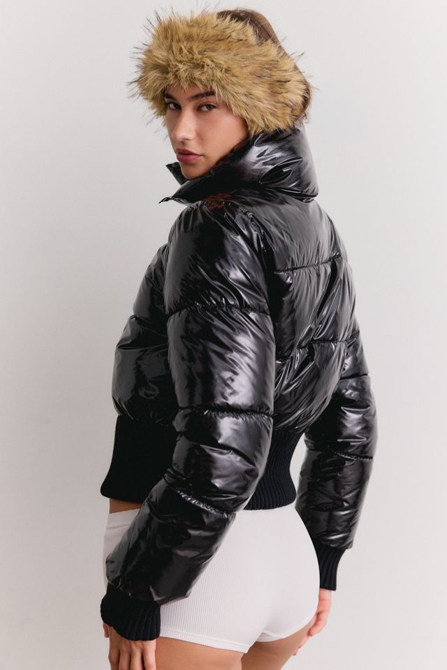 BDG Fireside Cropped Funnel Neck Puffer Jacket #3