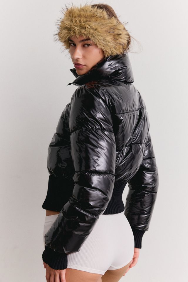 BDG Fireside Cropped Funnel Neck Puffer Jacket #4