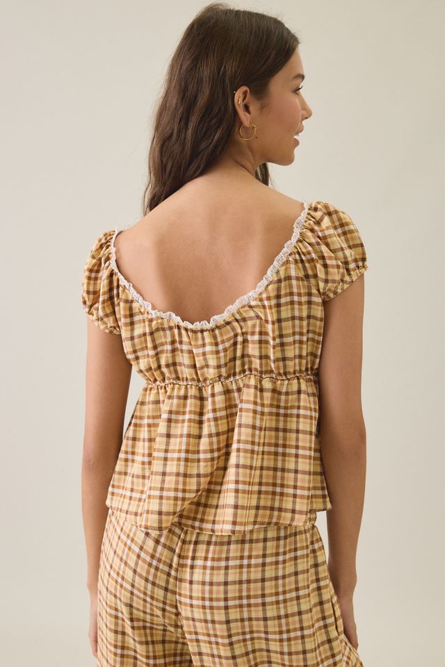 Haut Babydoll Henley à Manches Bouffantes Mellow Dippin Daisys #1