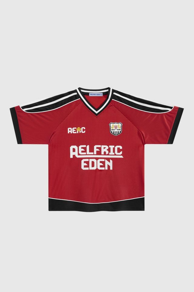 Aelfric Eden Boxy V-Neck Panel Jersey Tee #3