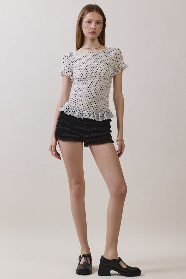 Personal Code Dahlia Ruffle Micro Shorts #1