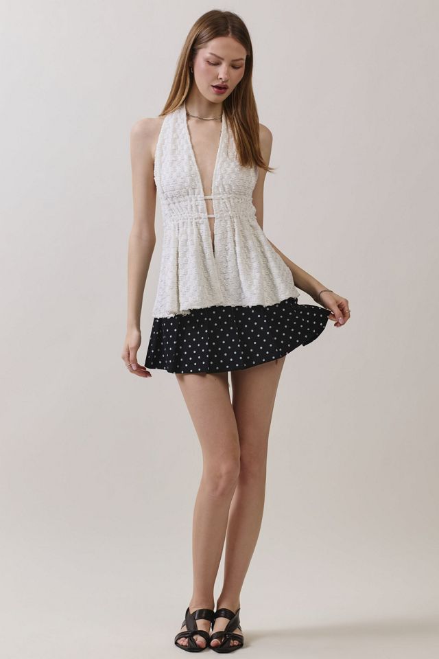 Personal Code Mabel Polka Dot Pleat Mini Skort #2