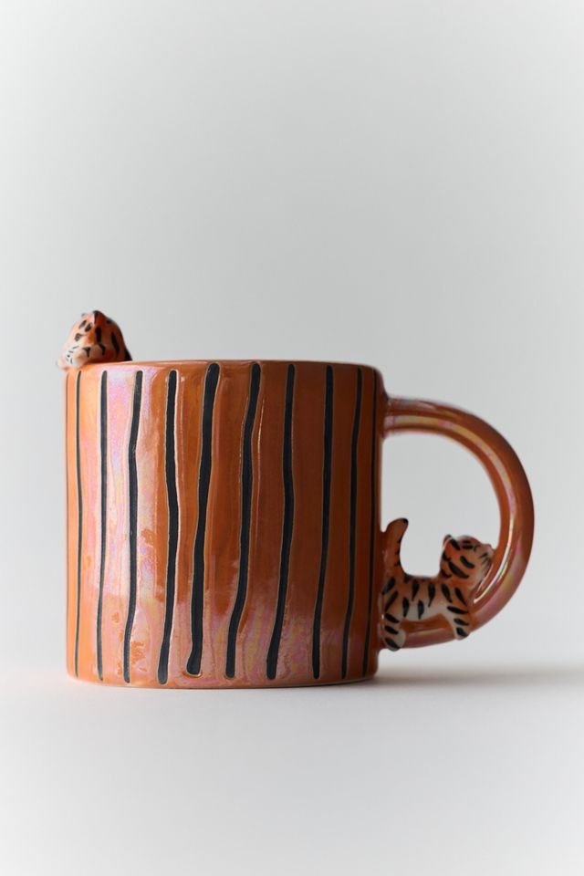 Sleepy Kitty Sculpted Ceramic Mug #1